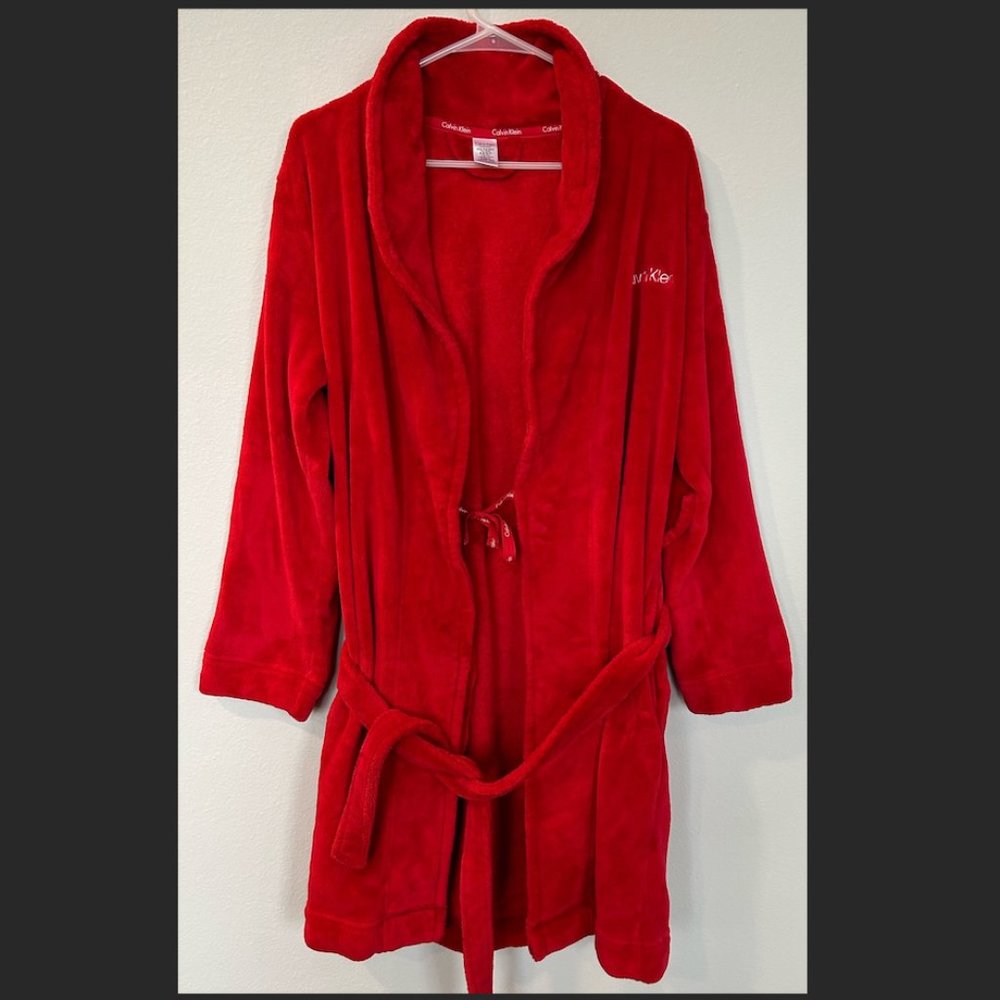 Calvin Klein Sleepwear Soft Robe Red Size XS/S